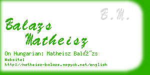 balazs matheisz business card